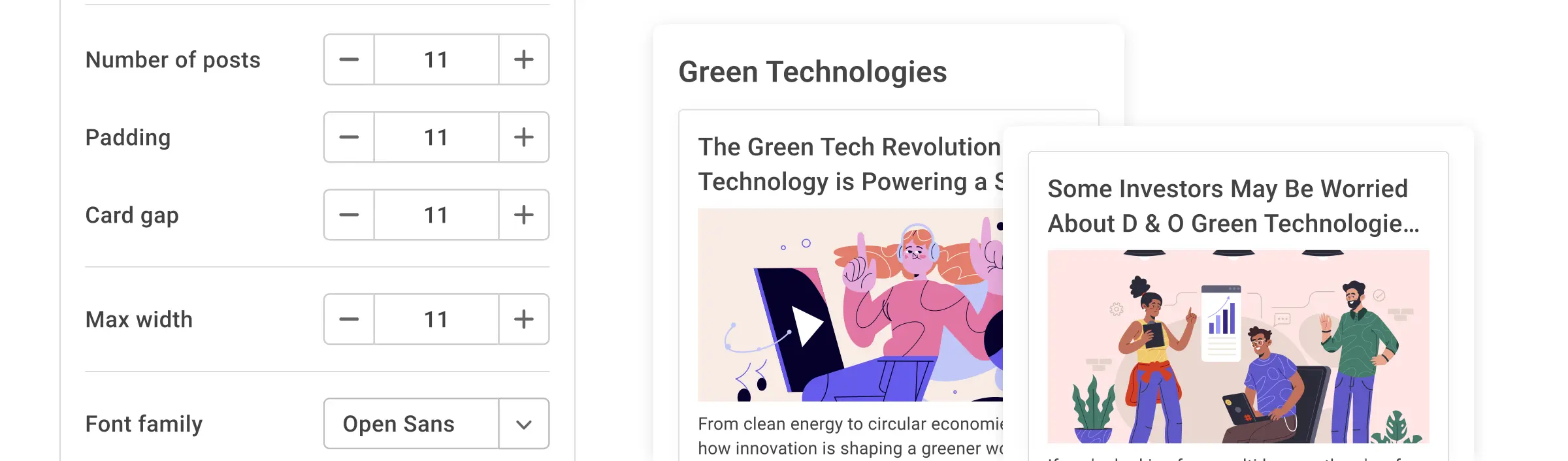 Custom Display Options